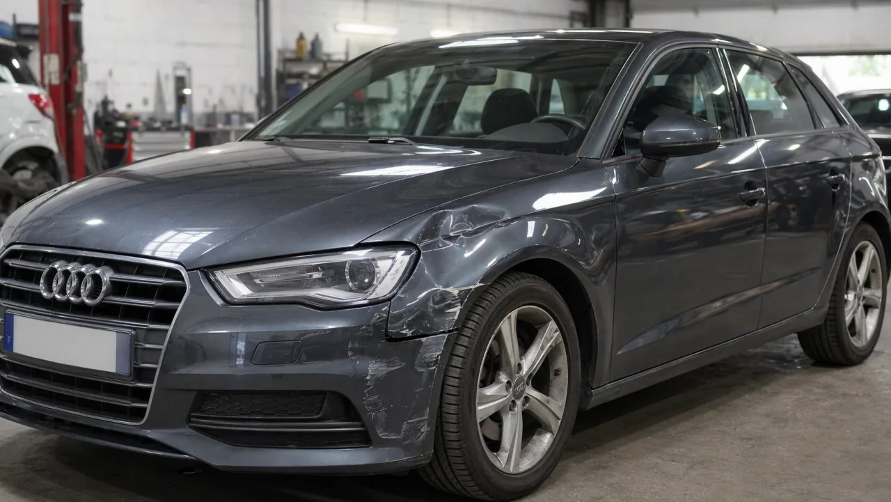 Audi A3 avant débosselage chez Carrosserie Coty à La Chapelle-Saint-Luc